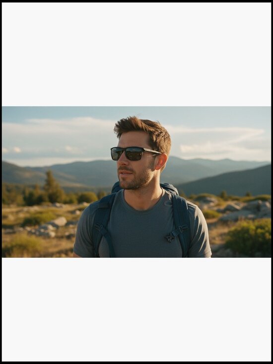 Rectangle Polarized Sunglasses for Men Women Driving Fishing Cycling Running